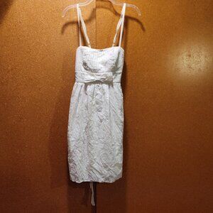MAURICES SIZE 5/6 DRESS WHITE FLORAL PATTERN LACE OVERLAY